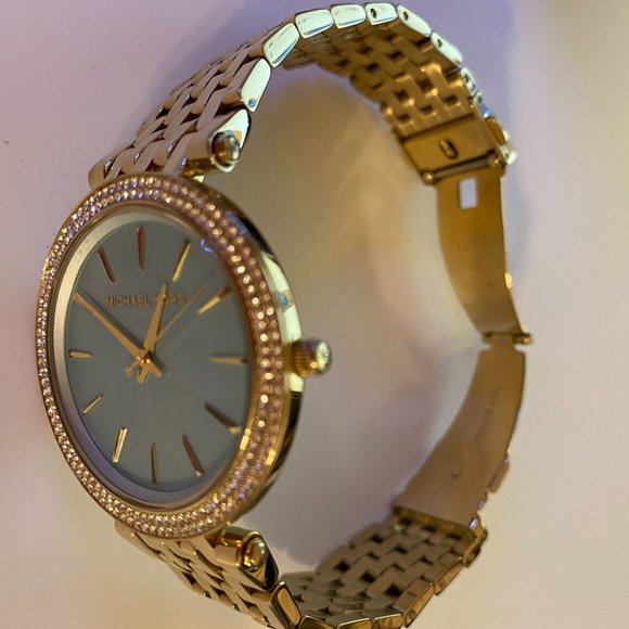 MICHAEL KORS Darci Blue Green Mother of Pearl Dial Ladies Watch - Picture 3 of 5